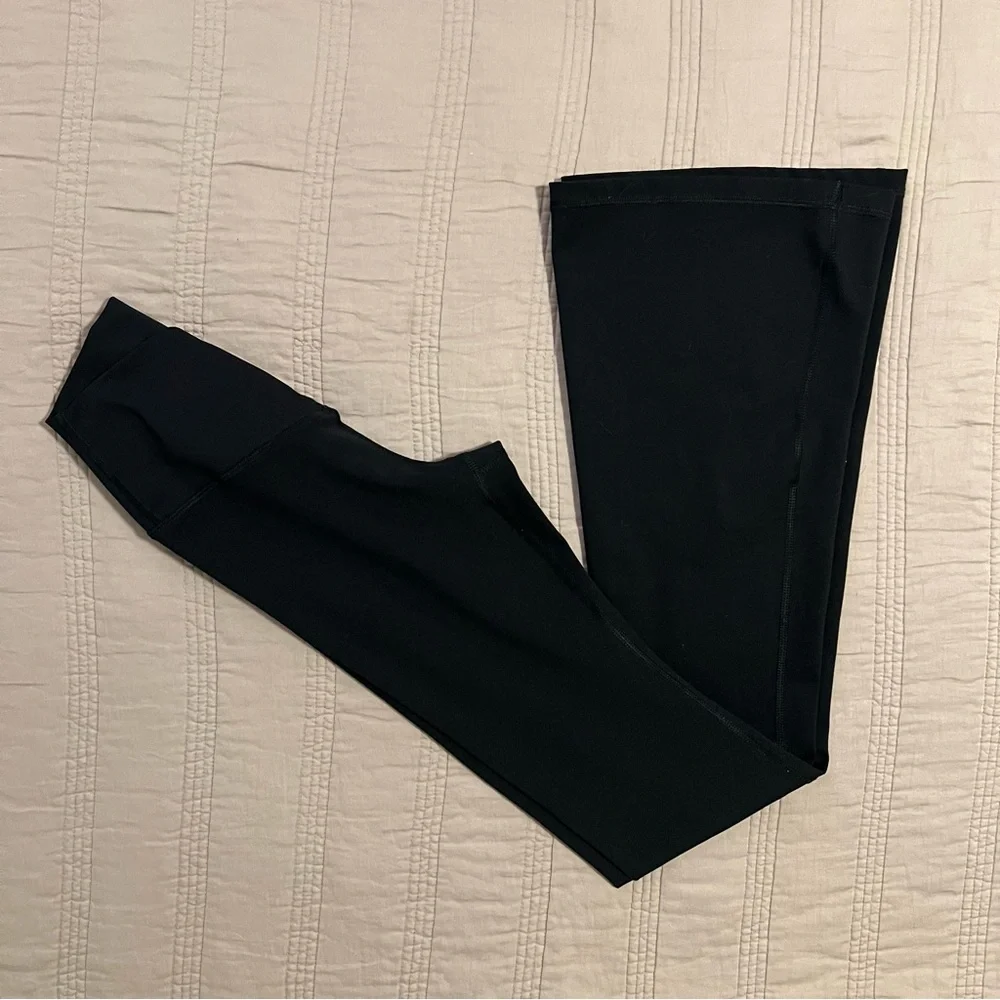 EUC Yogalicious Lux Black Crossover Flare Pants - Picture 8 of 8